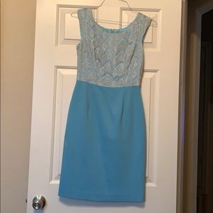 Antonio Melani baby blue lace dress